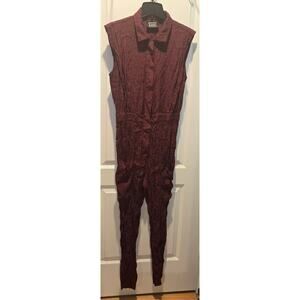 NWOT Scotch & Soda Utility Jumpsuit Volcano red sz L